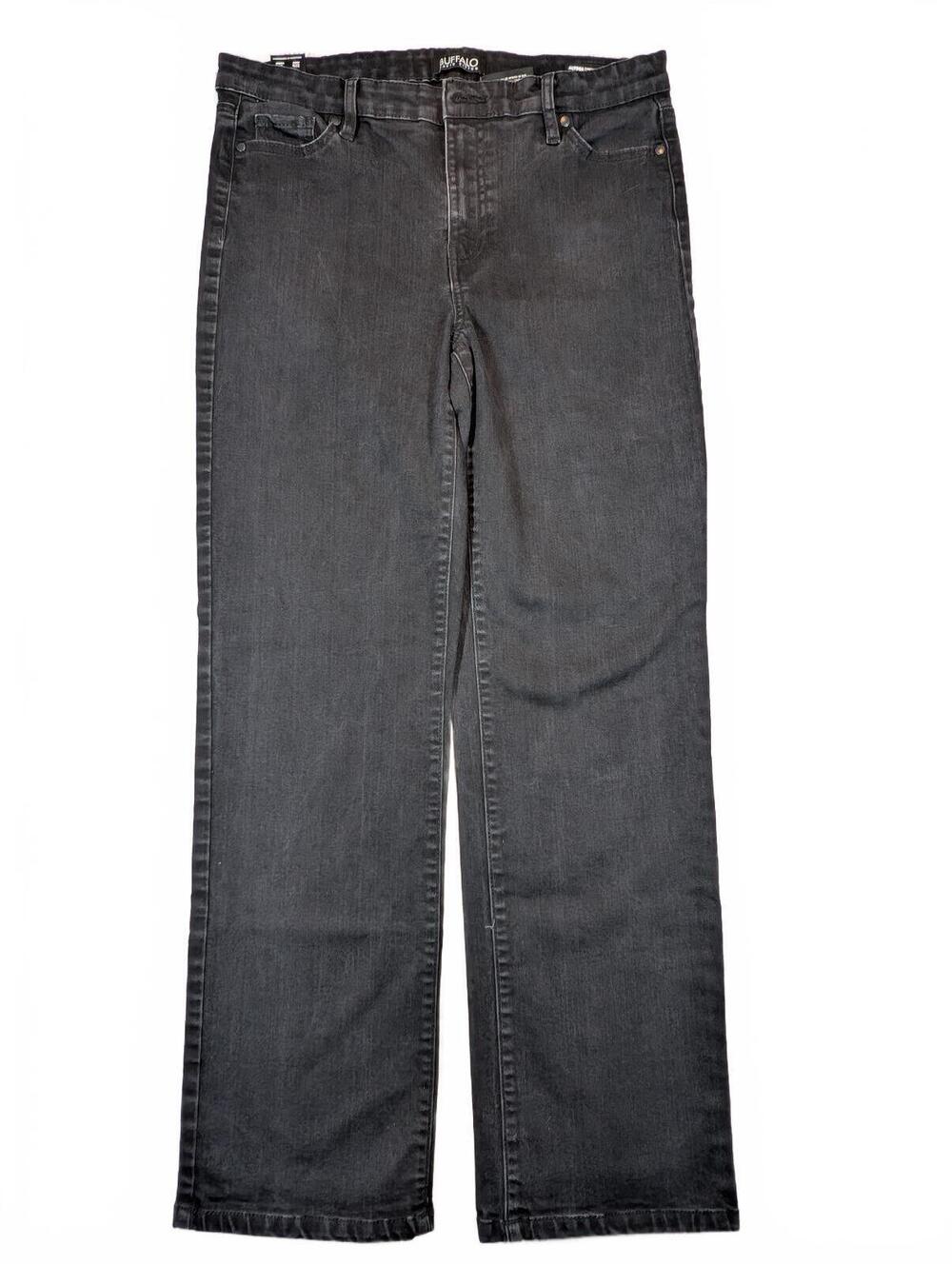 Buffalo David Bitton Alyssa High Rise Straight Leg Jeans Women 10/30 Black 32x28